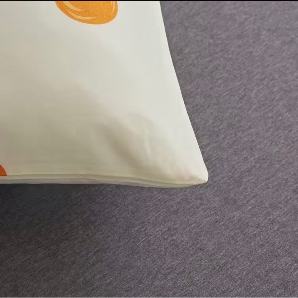 Urban Outfitters 3pcs Queen Duvet Cover Set Oranges Bedding 2 Pillowcases NEW - Picture 6 of 7